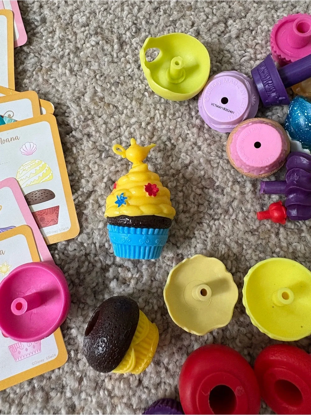 Disney Princess Enchanted Cupcake Party Game for Wonder Forge All Pieces